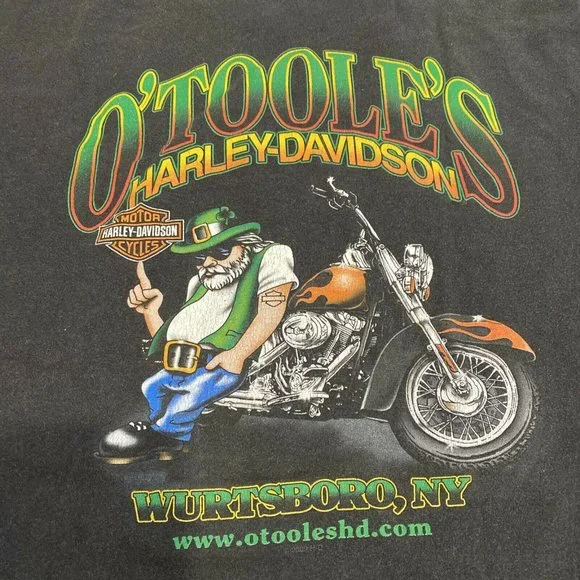 - Harley Davidson Wurtsboro, NY - Hanes Beefy Black Pocket T-Shirt - Men's XL - Picture 4 of 12